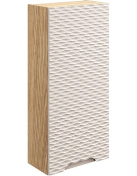 Závěsná koupelnová skříňka Ocean 35 cm dub olejovaný/béžová