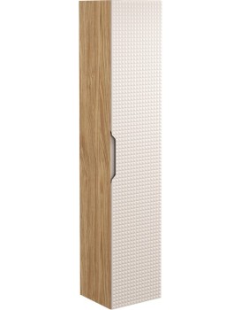 Vysoká závěsná koupelnová skříňka Luxor Beige 80-01-1D béžová/dub olejovaný
