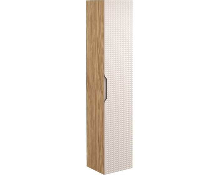 Vysoká závěsná koupelnová skříňka Luxor Beige 80-01-1D béžová/dub olejovaný