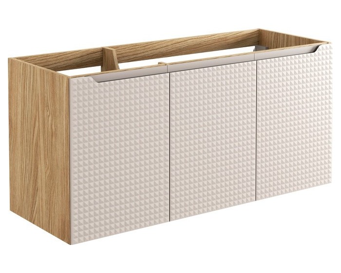Závěsná umyvadlová skříňka Luxor Beige 82-120-3D béžová/dub olejovaný