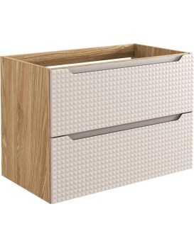 Závěsná umyvadlová skříňka Luxor Beige 82-80-2S béžová/dub olejovaný