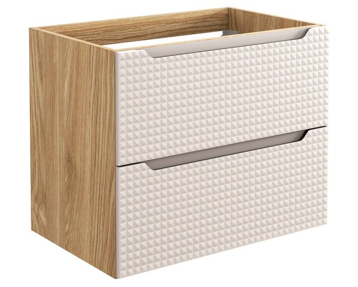 Závěsná umyvadlová skříňka Luxor Beige 82-70-2S béžová/dub olejovaný