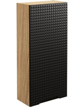 Závěsná koupelnová skříňka Luxor Black 83-35-1D černá/dub olejovaný