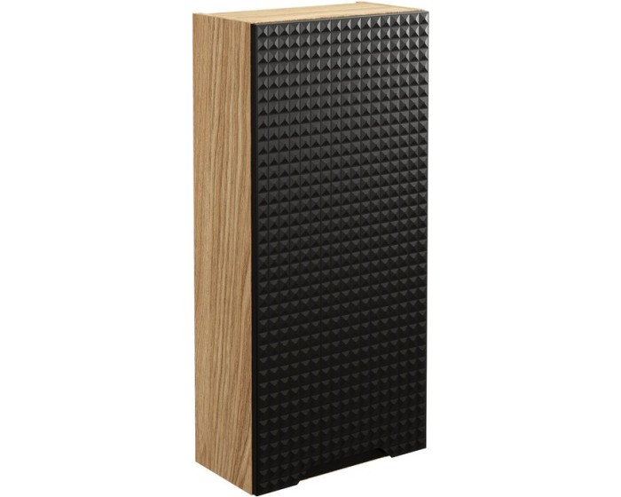 Závěsná koupelnová skříňka Luxor Black 83-35-1D černá/dub olejovaný