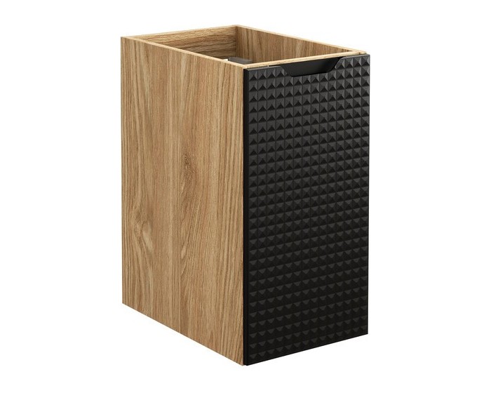 Závěsná koupelnová skříňka Luxor Black 81-30-1D černá/dub olejovaný