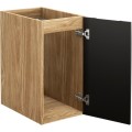 Závěsná koupelnová skříňka Luxor Black 81-30-1D černá/dub olejovaný