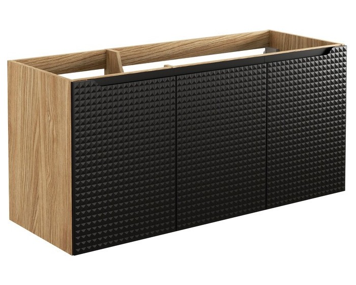Závěsná umyvadlová skříňka Luxor Black 82-120-3D černá/dub olejovaný