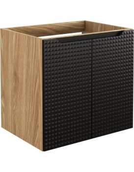 Závěsná umyvadlová skříňka Luxor Black 82-60-2D černá/dub olejovaný