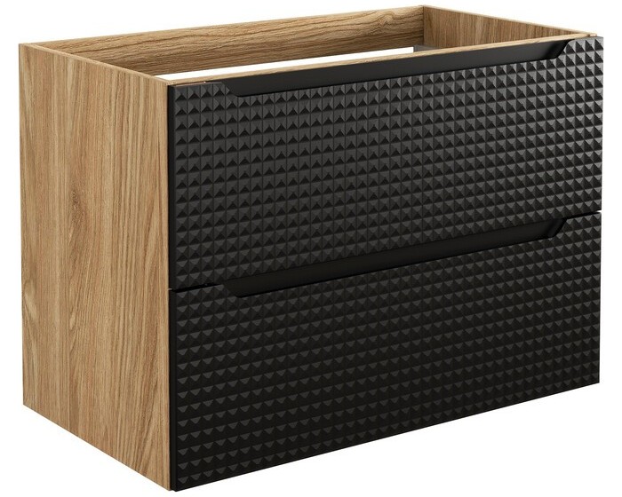 Umyvadlová skříňka Luxor Black 82-80-2S černá/dub olejovaný