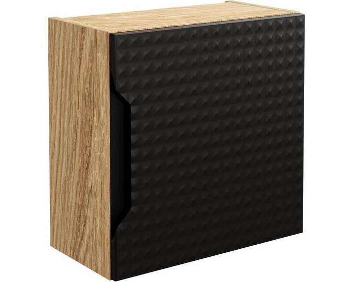Závěsná koupelnová skříňka LUXOR BLACK 83-35-1DQ černá/dub olejovaný