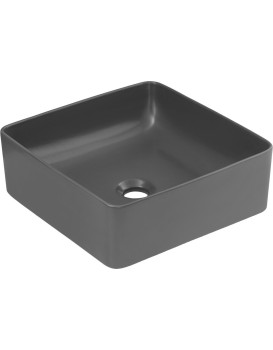 Keramické umyvadlo na desku Slim 37 cm šedé