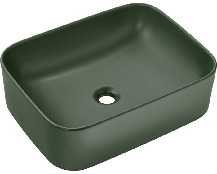 Umyvadlo na desku Kama 50 cm zelené