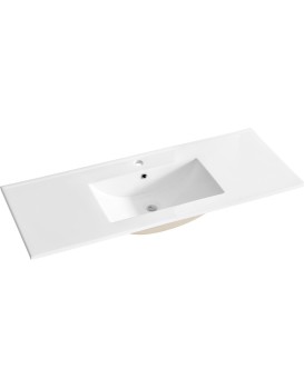 Keramické zápustné umyvadlo Lava 120 cm bílé