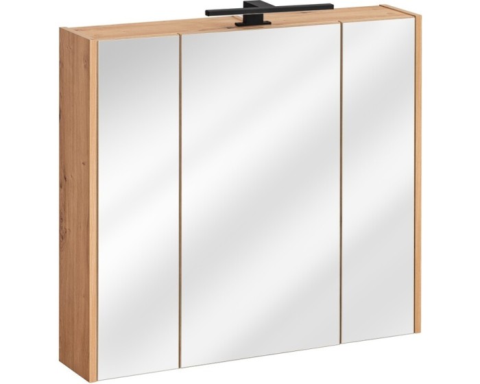 Závěsná koupelnová skříňka se zrcadlem Madera 841 dub artisan
