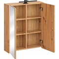 Závěsná koupelnová skříňka se zrcadlem Madera 840 dub artisan