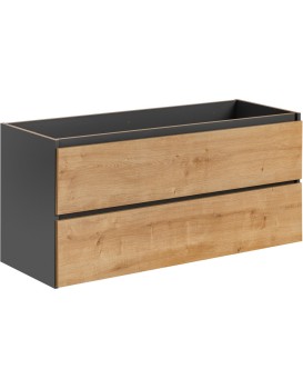 Koupelnová skříňka Monako 120 cm šedá/dub hamilton