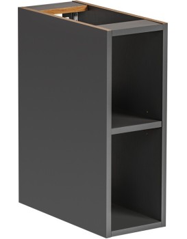 Závěsný spodní koupelnový regál Monako tmavě šedý