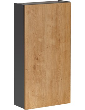 Závěsná koupelnová skříňka Monako 830 1D 40 cm šedá/dub hamilton