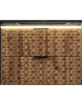 LED podsvícení Rama Diamond 80 cm chrom