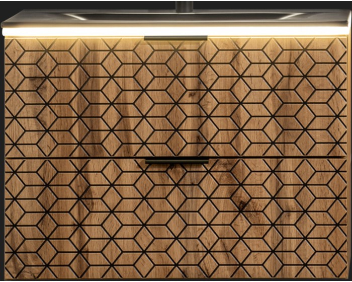 LED podsvícení Rama Diamond 80 cm chrom
