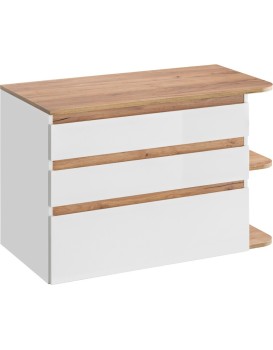 Umyvadlová skříňka Platinum 820 3S alpská bílá/dub kraft zlatý