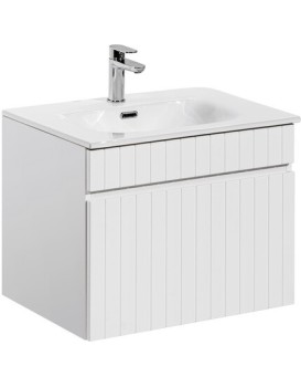 Závěsná skříňka Iconic se zápustným umyvadlem 60 cm bílá