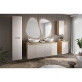 Závěsná koupelnová skříňka Luxor Beige 83-35-1D béžová/dub olejovaný