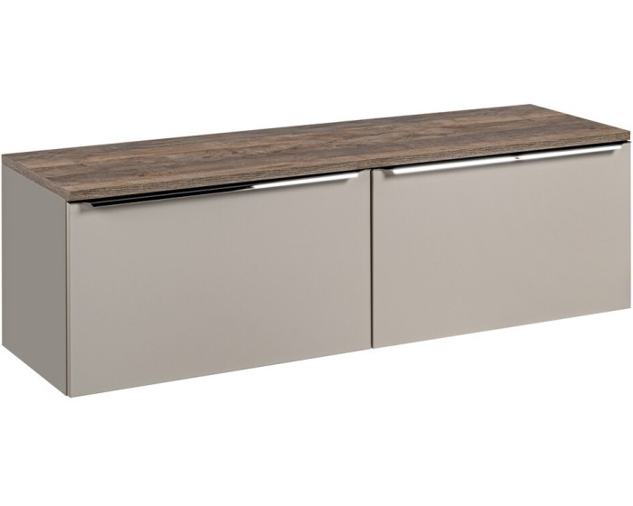 Závěsná skříňka pod umyvadlo SantaFe s deskou 160 cm taupe/dub santa fe vintage