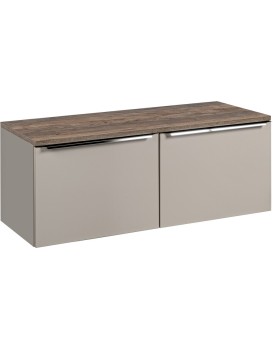 Závěsná skříňka pod umyvadlo SantaFe s deskou 120 cm taupe/dub santa fe vintage