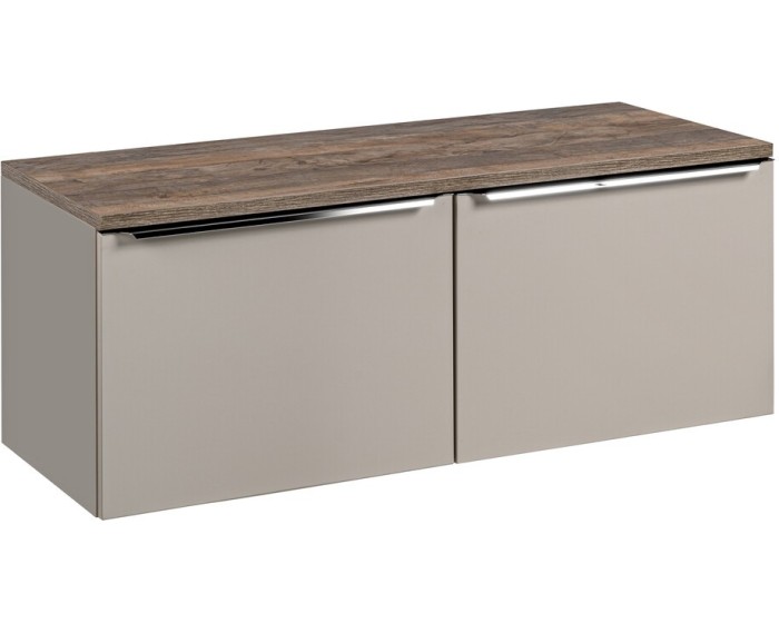 Závěsná skříňka pod umyvadlo SantaFe s deskou 120 cm taupe/dub santa fe vintage