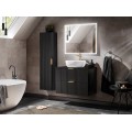 Koupelnové zrcadlo Madera s LED osvětlením 68x83 cm černé