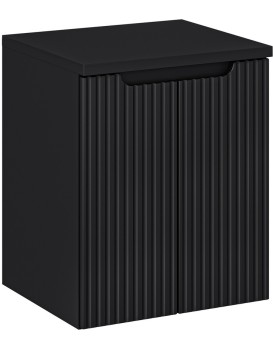 Závěsná skříňka Nova Black II s deskou 50 cm černá