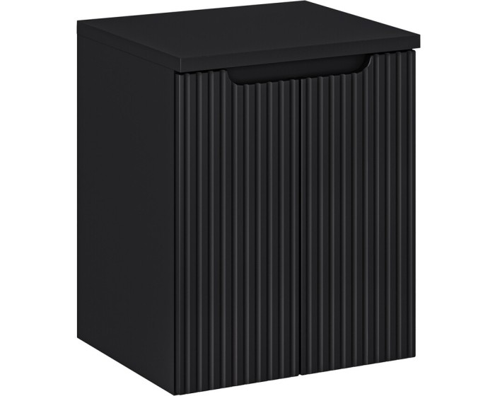 Závěsná skříňka Nova Black II s deskou 50 cm černá