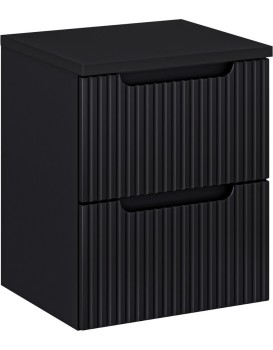 Závěsná skříňka Nova Black I s deskou 50 cm černá