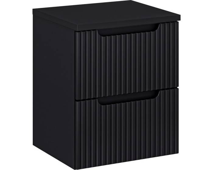 Závěsná skříňka Nova Black I s deskou 50 cm černá