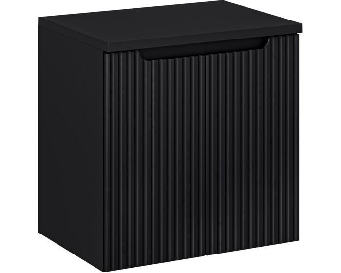 Závěsná skříňka Nova Black II s deskou 60 cm černá