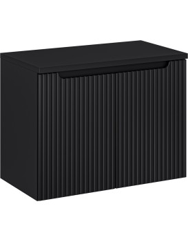 Závěsná skříňka pod umyvadlo Nova Black II s deskou 80 cm černá