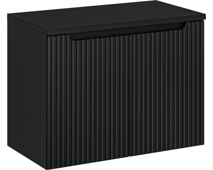 Závěsná skříňka pod umyvadlo Nova Black II s deskou 80 cm černá