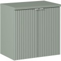 Závěsná skříňka Line Reed Green I s deskou 60 cm zelená