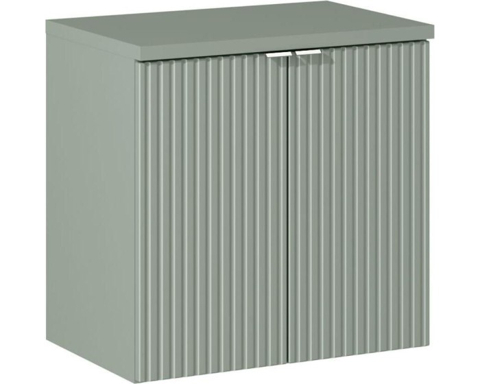 Závěsná skříňka Line Reed Green I s deskou 60 cm zelená