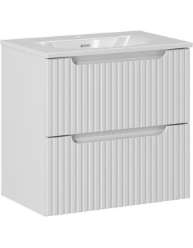 Koupelnová skříňka Nova White II Sky se zápustným umyvadlem 60 cm bílá