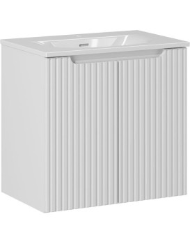 Koupelnová skříňka Nova White I Sky se zápustným umyvadlem 60 cm bílá