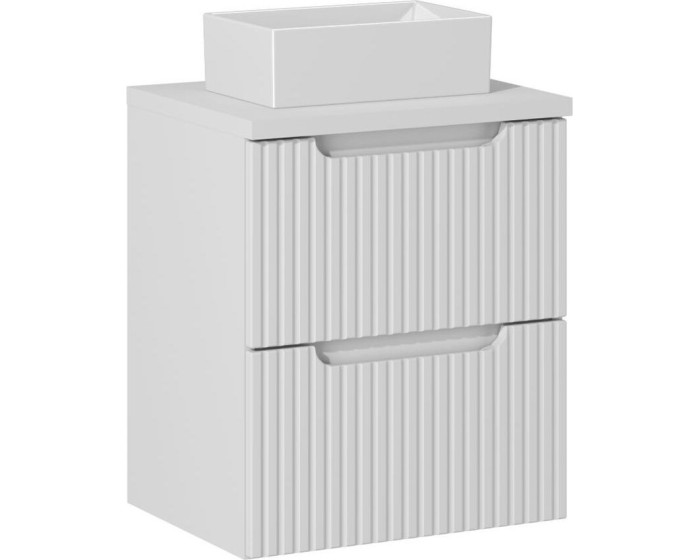 Závěsná skříňka Nova White Gaja II s deskou a umyvadlem 50 cm bílá