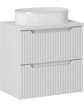 Závěsná skříňka Nova White I s deskou a umyvadlem 60 cm bílá