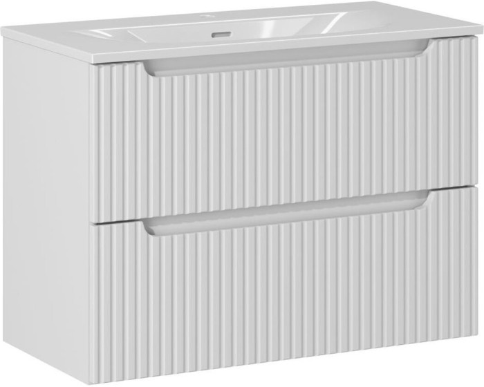 Umyvadlová skříňka se zápustným umyvadlem Nova White 80 cm bílá