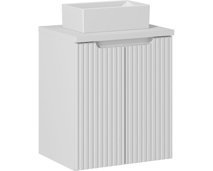 Závěsná skříňka Nova White Gaja III s deskou a umyvadlem 50 cm bílá