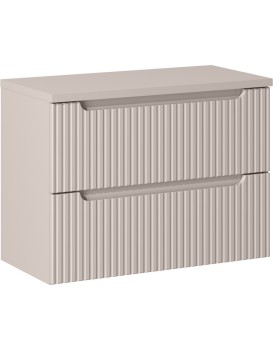 Závěsná skříňka pod umyvadlo Nova Cashmere II s deskou 80 cm kašmír