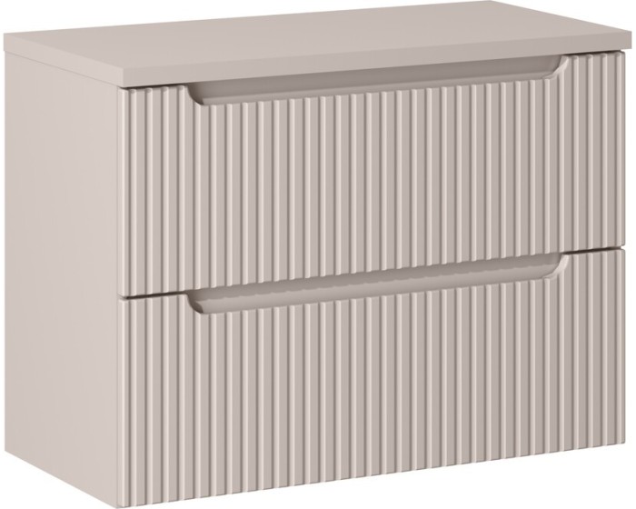 Závěsná skříňka pod umyvadlo Nova Cashmere II s deskou 80 cm kašmír