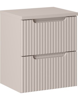 Závěsná skříňka pod umyvadlo Nova Cashmere II s deskou 50 cm kašmírová
