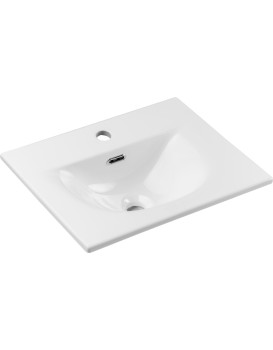 Keramické zápustné umyvadlo Sky3 50 cm lesklé bílé